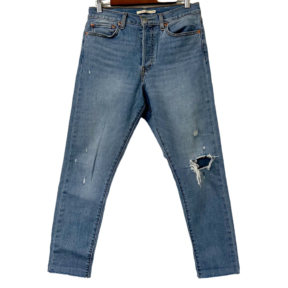 LEVI'S‎ Wedgie Skinny Light Distressing Blue Spice Jeans Sz 30